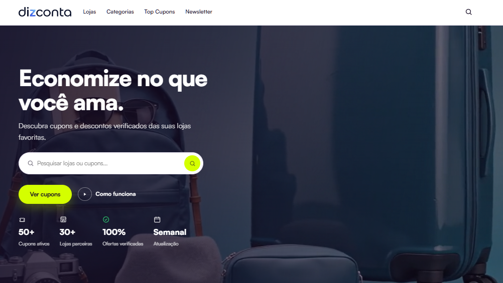 Logo do dizconta, plataforma própria da Gab Global